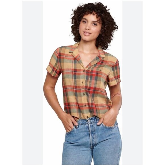 Toad & Co Womens Size M Camp Cove Shirt Button Plaid Organic Cotton - Picture 1 of 10